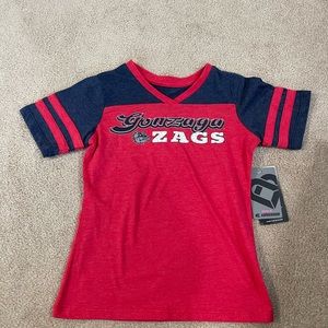 NWT Girls Gonzaga Zags shirt size small 6-6X